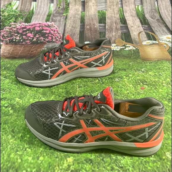 Asics Gel-Endurant Size 8 Womens Athletic Running Shoes T792N Gray/Orange - Picture 4 of 12